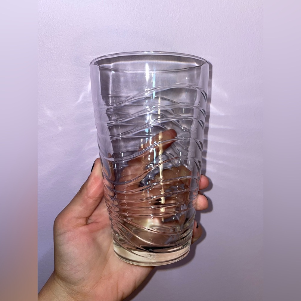 Set of 4 Dinner Drinking Glass Cups Clear
